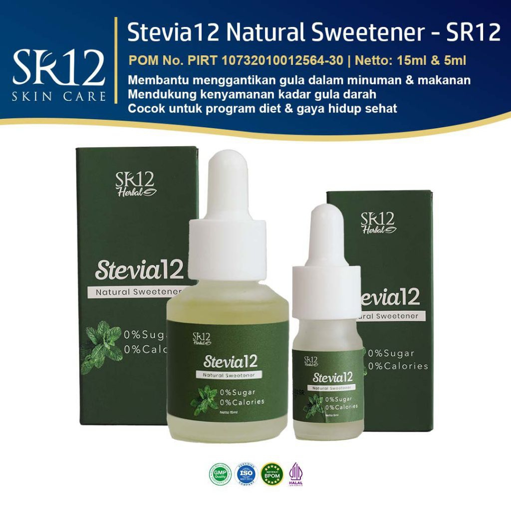 Stevia12 / Pemanis Pengganti Gula Pasir / Gula untuk Diet / Gula SR12 / Stevia
