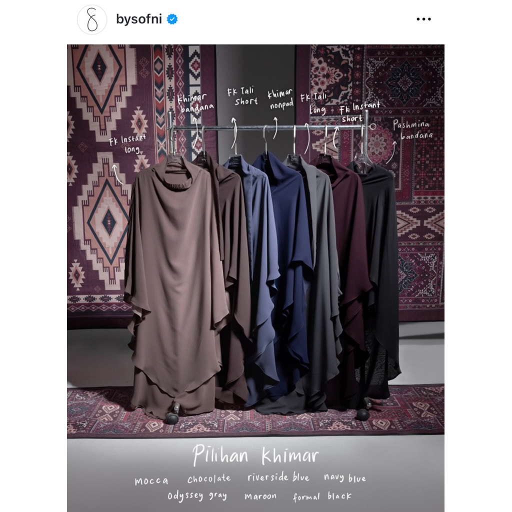 NWT FK tali semi instant bysofni lurea series size long | french khimar | sofni