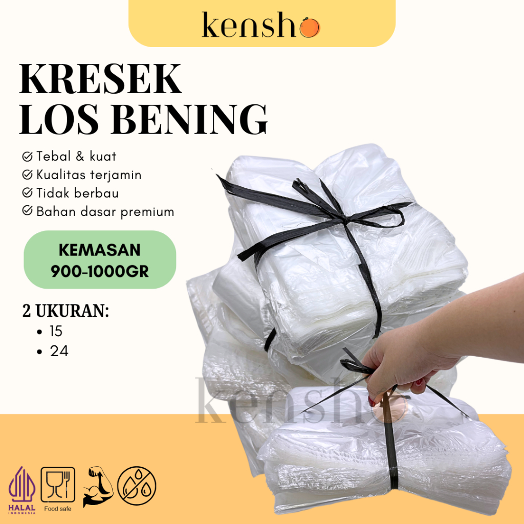 Kantong Plastik Kresek HD Los Putih Bening 15 24 1 Ikat / Kantong Plastik Kiloan / Kantong Kresek Ik