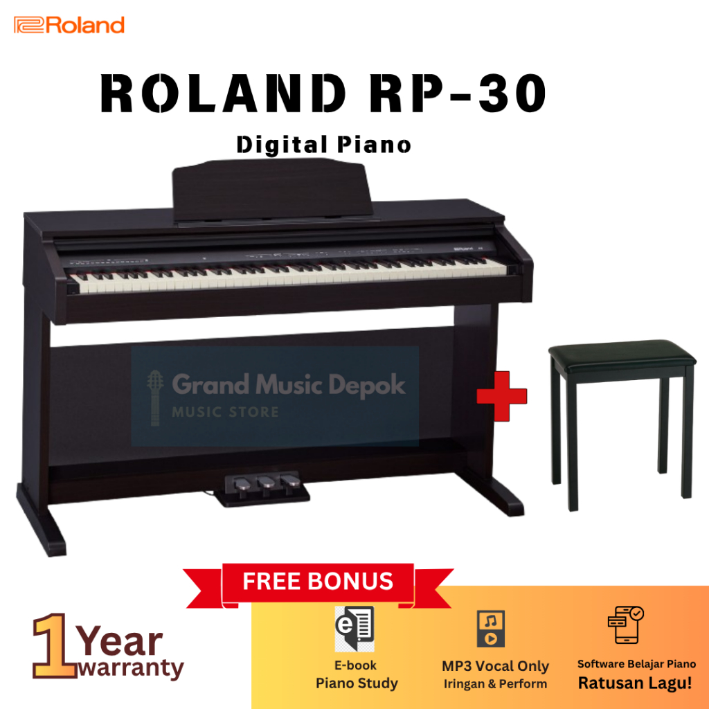Roland RP30 Digital Piano Roland / Home Piano / Digital Piano 88keys hammer action Roland RP 30