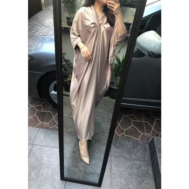 Gamis kaftan satin maxmara premium || kaftan abaya termurah dan terbaru || gamis jumbo kekinian