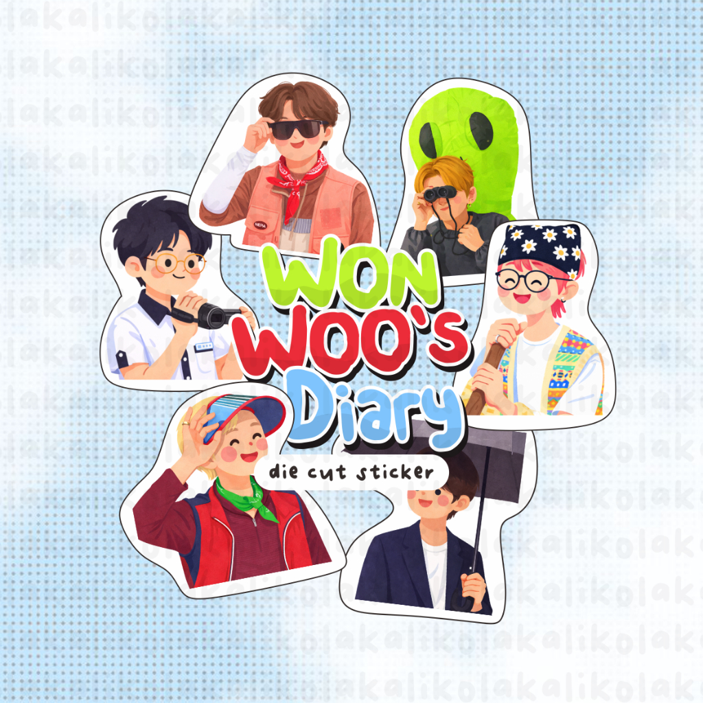 WONWOO'S DAIRY STICKER DIE CUT | GOSE SEVENTEEN | KPOP STICKER | DECO