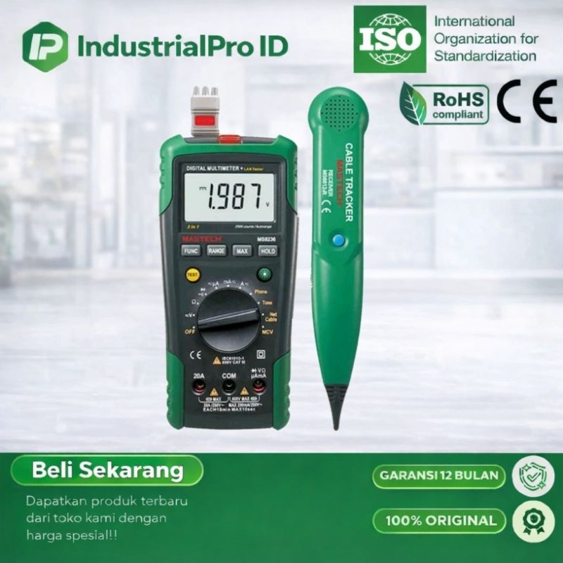 MS8236 Mastech Multimeter LAN Cable Tracker Wire Network Tester Kabel