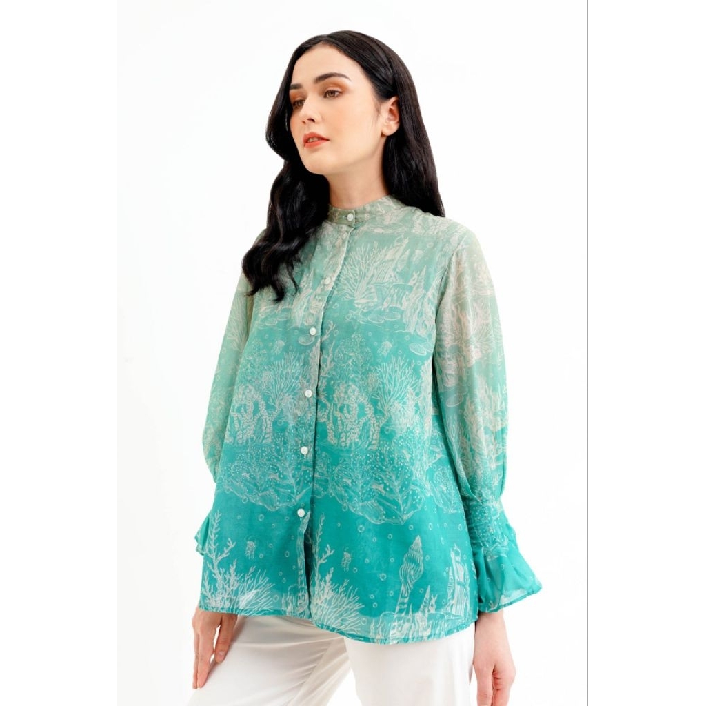 El Mar Minorca Shirt With puff sleeve Benang Jarum x Mmehuillet