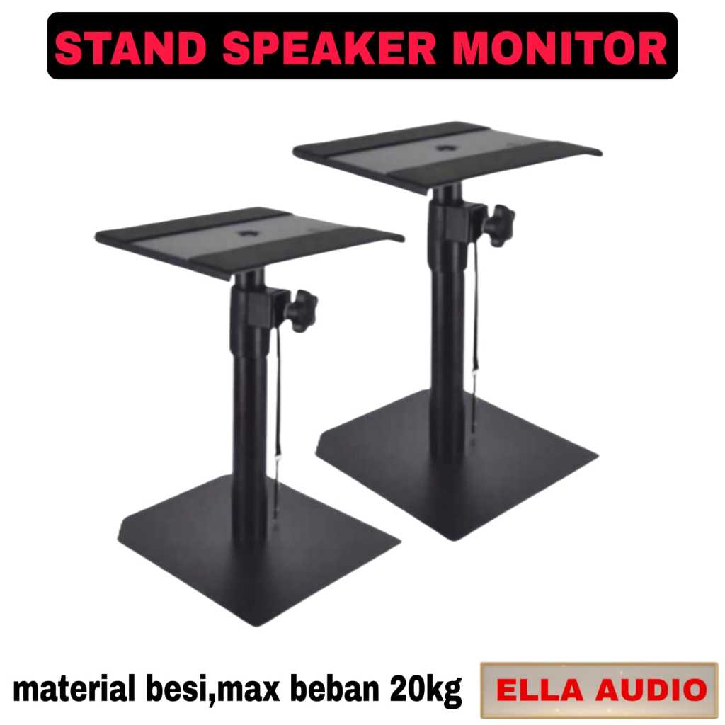 Stand Speaker Monitor H-909 Stand Speaker Flat Studio Table/Meja Model Pendek