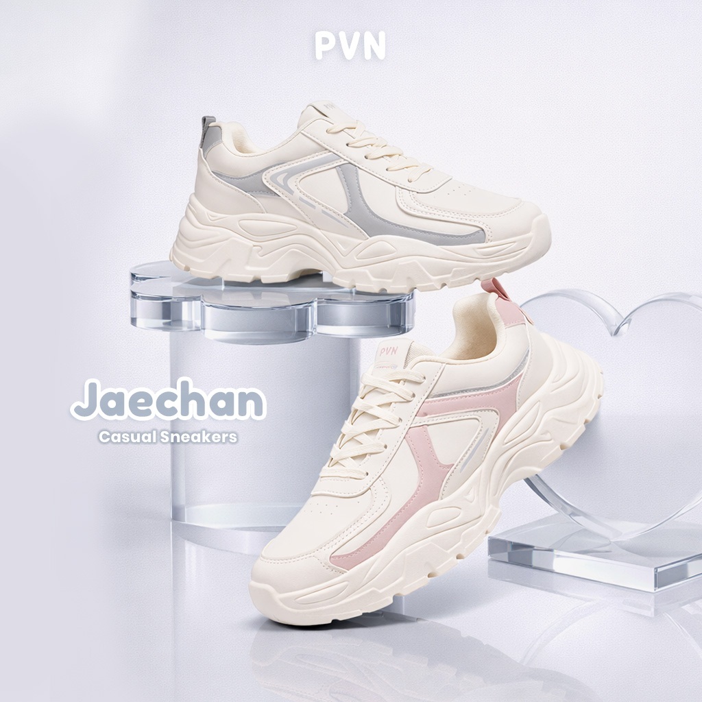 PVN Jaechan Sepatu Sneakers Wanita Sport Shoes Pink Blue 500