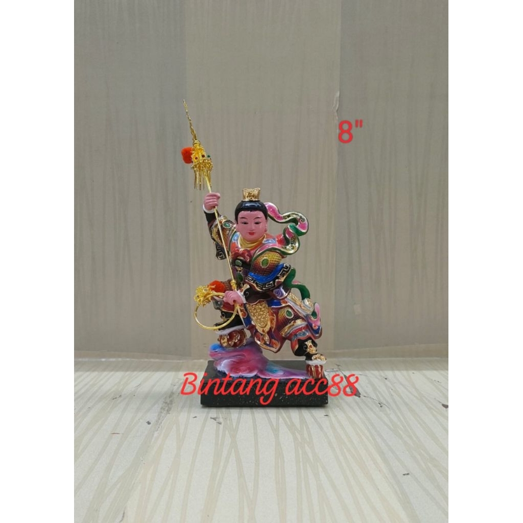 patung dewa naca / nacha / locia - kayu taiwan - 8inch
