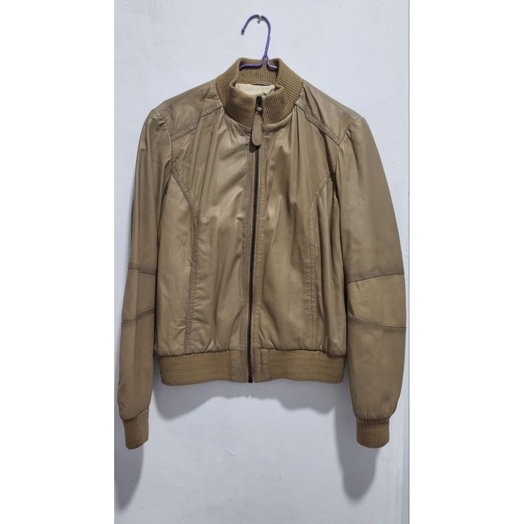 Preloved Zara basic jacket leather
