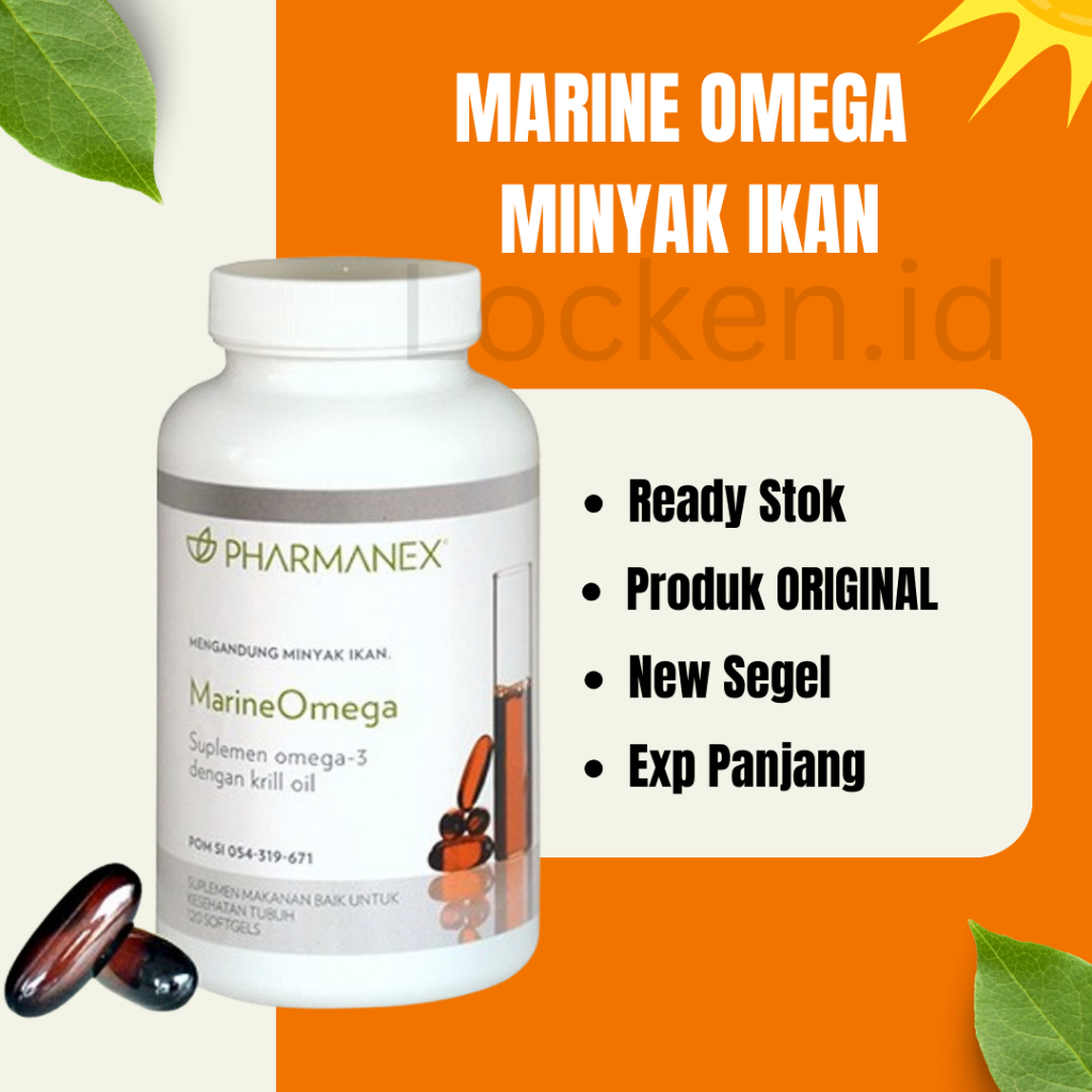 Marine Omega 3 Suplemen Minyak Ikan isi 120 caps ED 2027 Original
