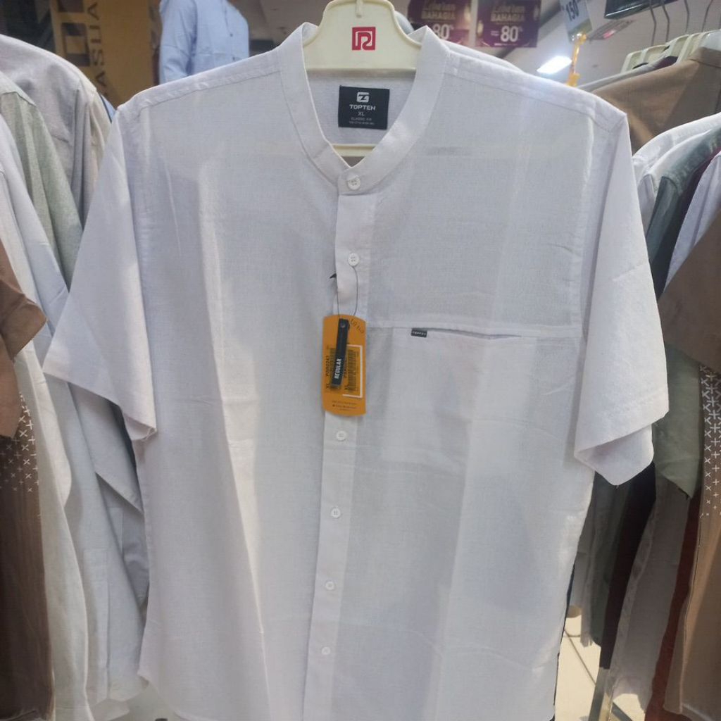 TOPTEN KEMEJA KOKO POLOSAN DAN MOTIF BAHAN KATUN PREMIUM(CHAT DULU YA)