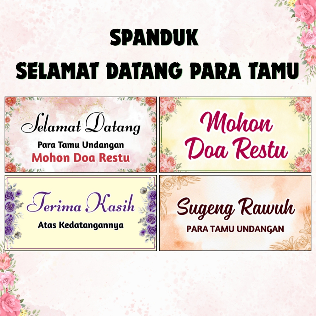 TERMURAH - SPANDUK SELAMAT DATANG PARA TAMU | BANNER UCAPAN WELCOME DAN THANK YOU