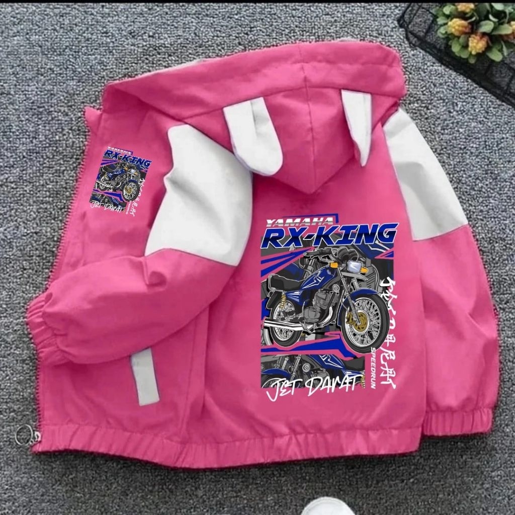 jaket hoodie anak kombinasi,karakter rx-king,terbaru.