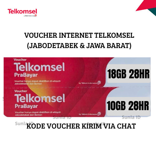 VOUCHER DATA TELKOMSEL 10 GB & 18 GB | 28 HARI