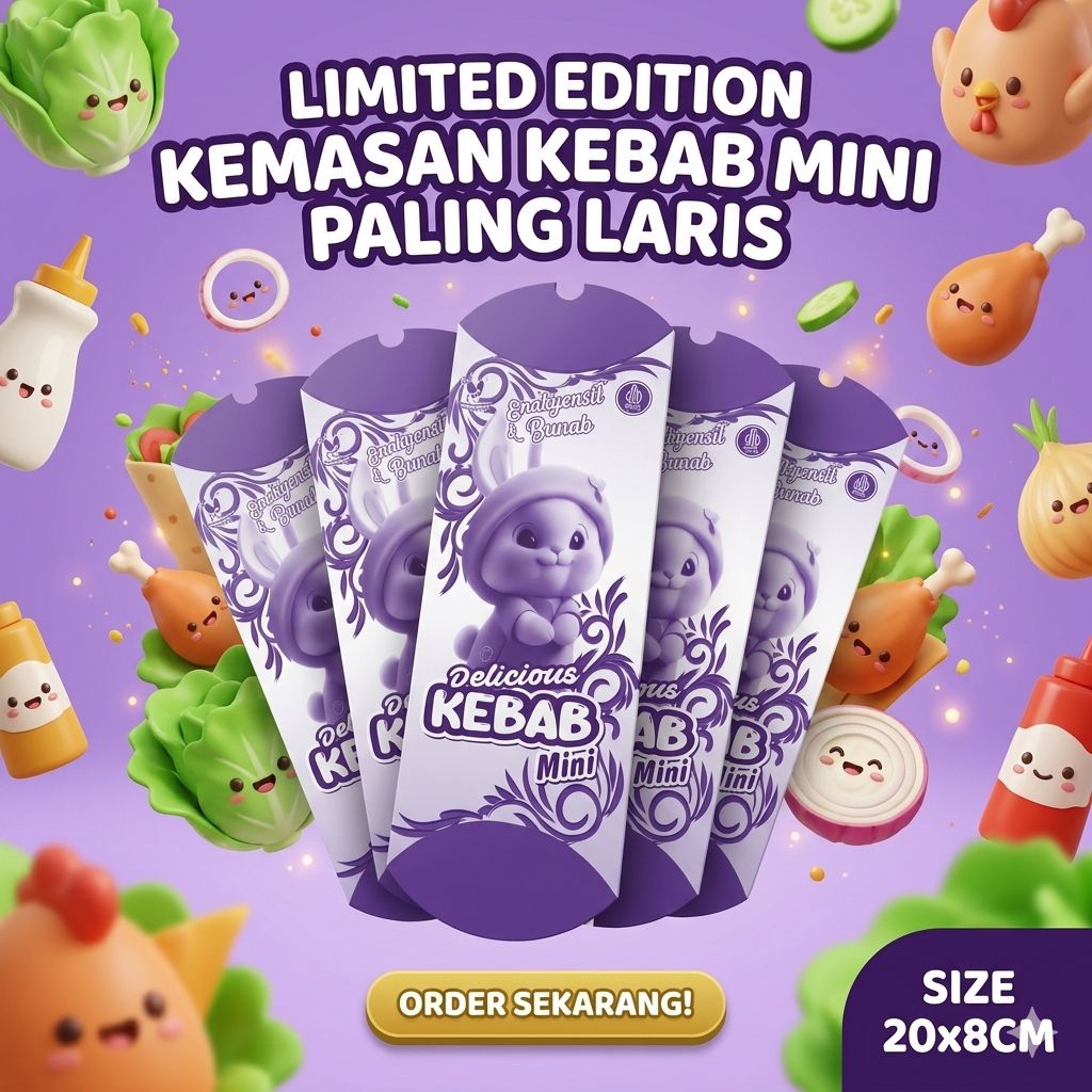bungkus kebab mini / kemasan kebab Kecil / wadah kebab