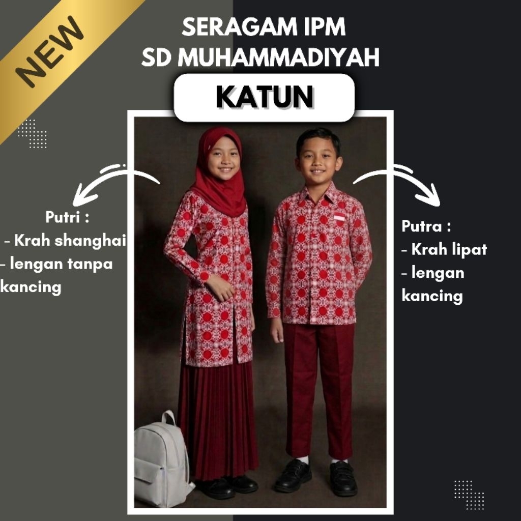 NEW Katun Batik IPM SD Muhammadiyah
