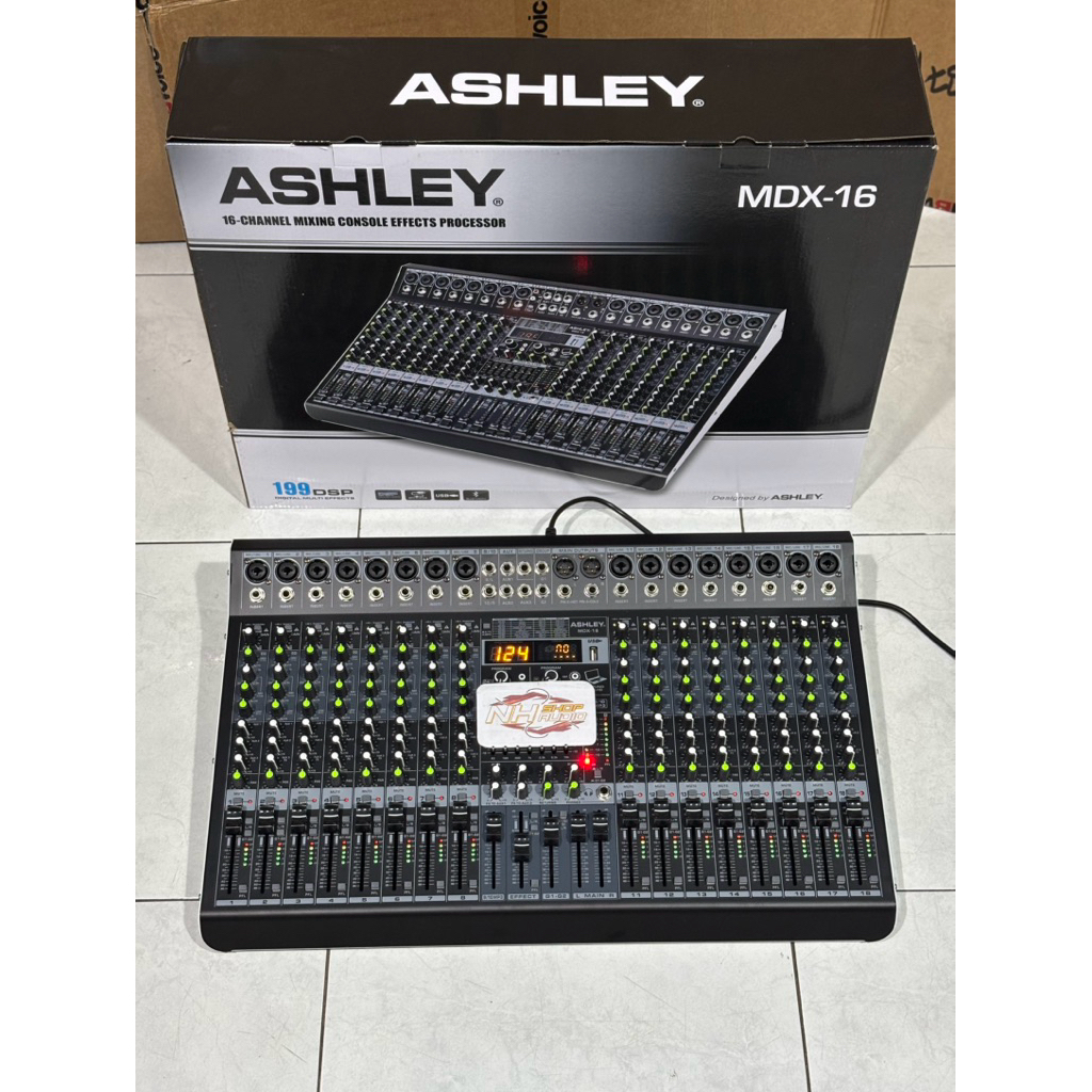 Mixer Audio Ashley MDX16 MDX 16 Original 16 Chanel  USB Bluetooth Soundcard PC 4 Tone 3 AUX Efek  19