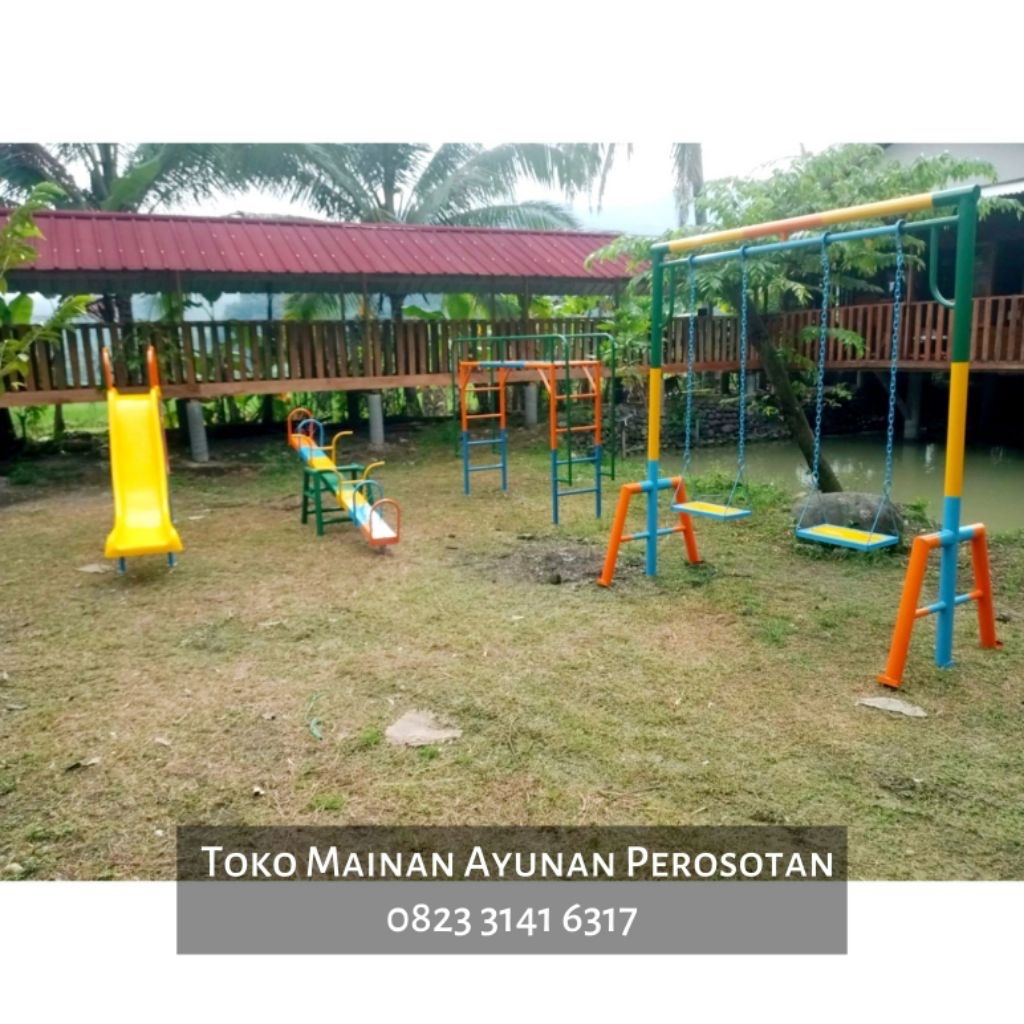Mainan Ayunan Set Perosotan - Mainan Ayunan Set Prosotan - Playground Ayunan - Mainan Anak Tk Paud -