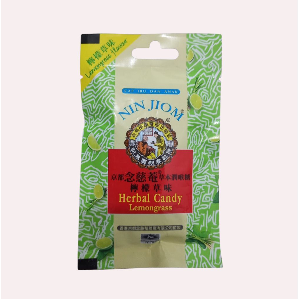 Nin Jiom Herbal Candy Lemongrass Flavour 20g Permen Cap Ibu dan Anak Flavor Rasa Sereh Serai Sarai S