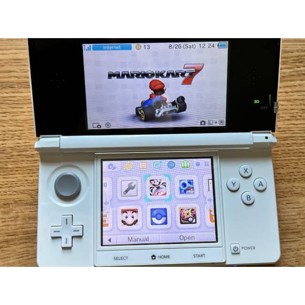 3ds LL second putih memory 32gb