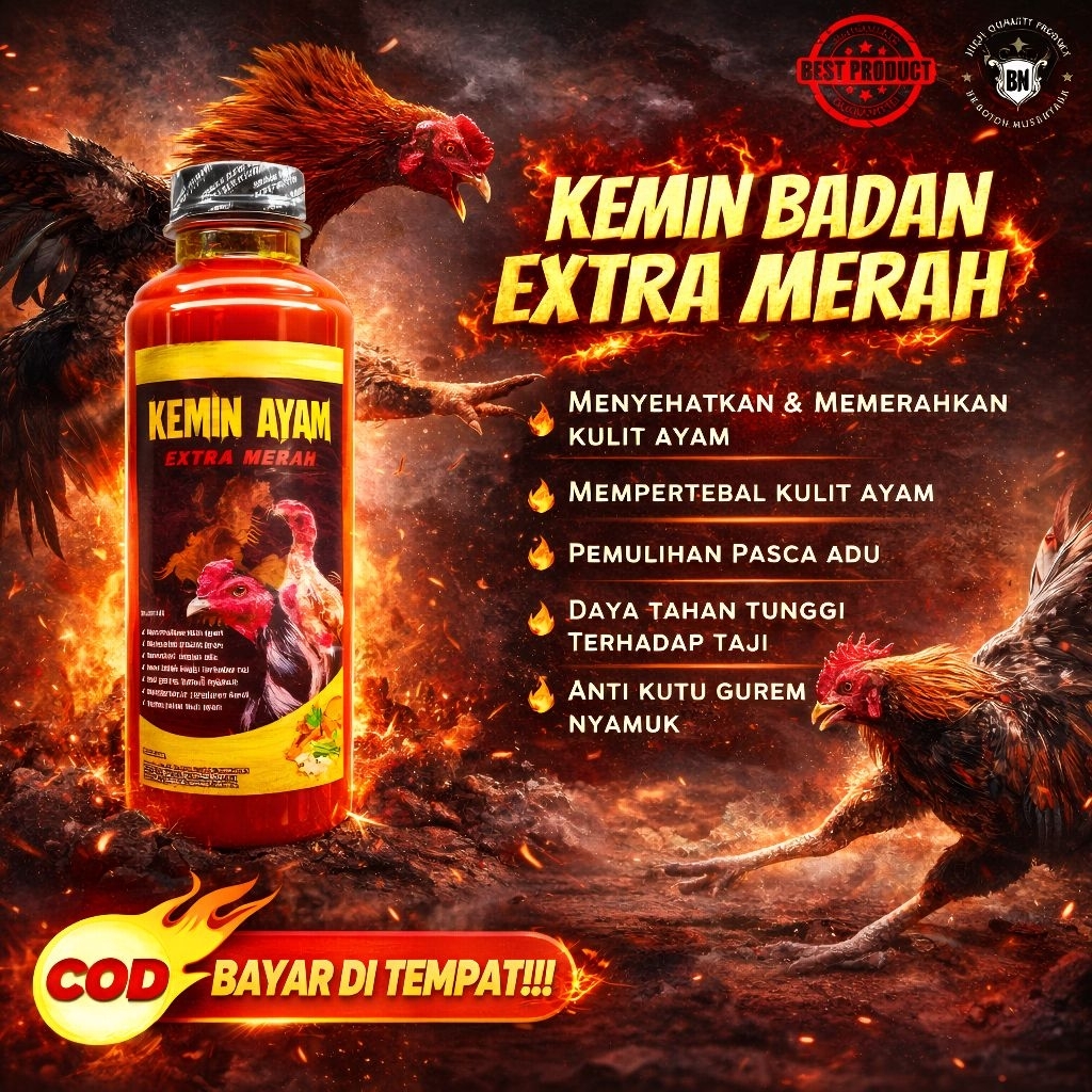 PROMO KEMASAN 100ML Kemin ayam aduan/laga Kemin BN extra merah