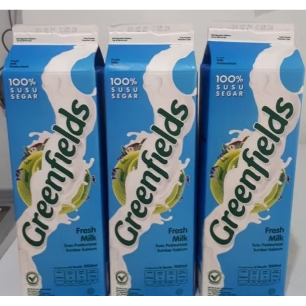 Susu Greenfields fresh milk 1 karton isi 12 liter