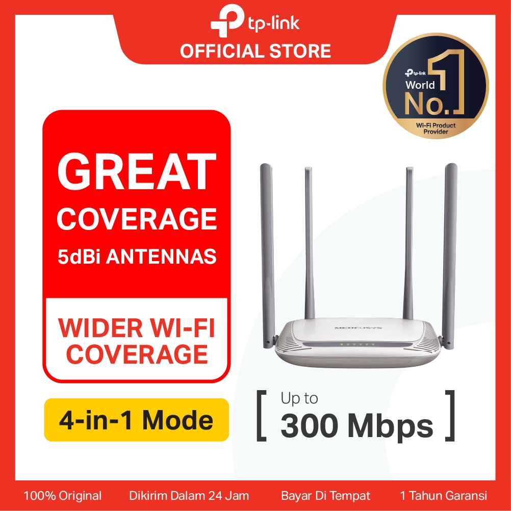TP-Link | Mercusys MW325R 300Mbps WiFi Router N300 IPv6 IPTV Ruter Wireless Extender Access Point