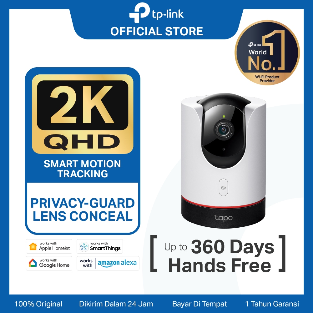 TP-Link | Tapo C225 AI Smart Wi-Fi Camera PTZ 360° Tracking Night Vision Baby Mini IP CCTV Original