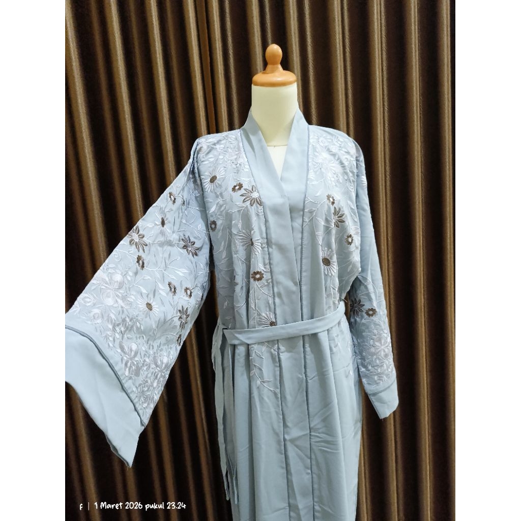 abaya dubay ORI kain semi fursan adem bagus Free pasmina senada Free belt