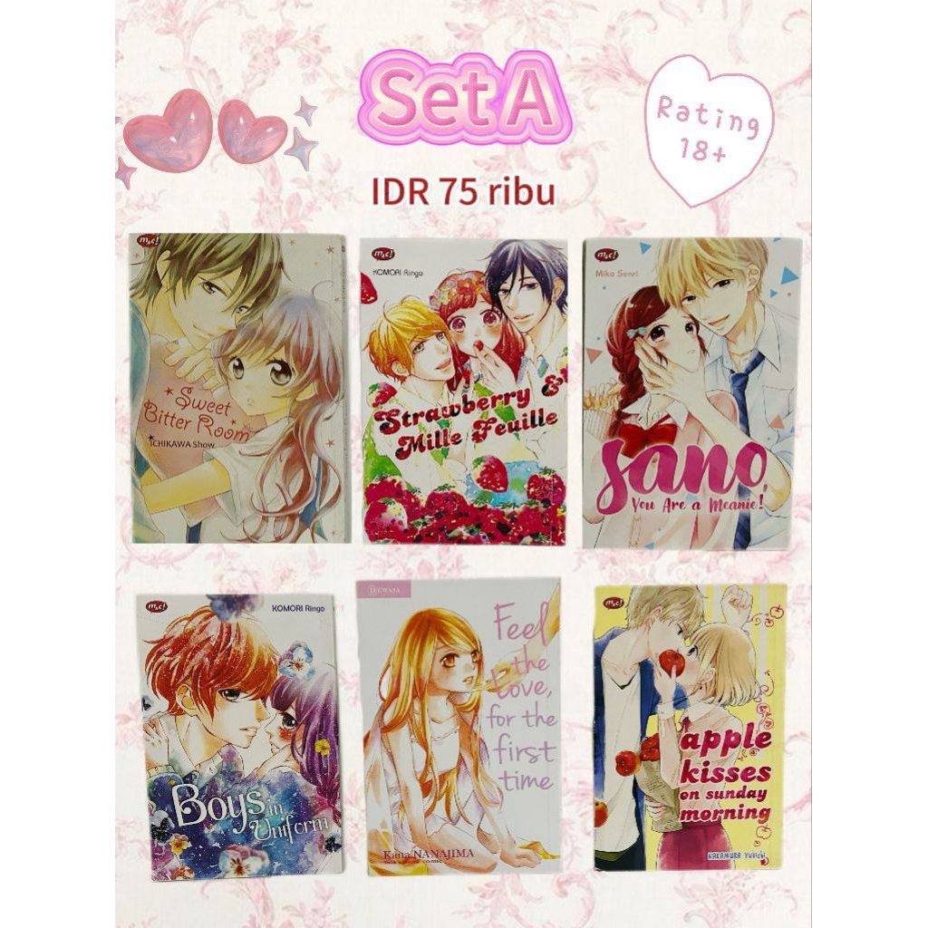 Set Komik Manga Shoujo Romance Oneshot