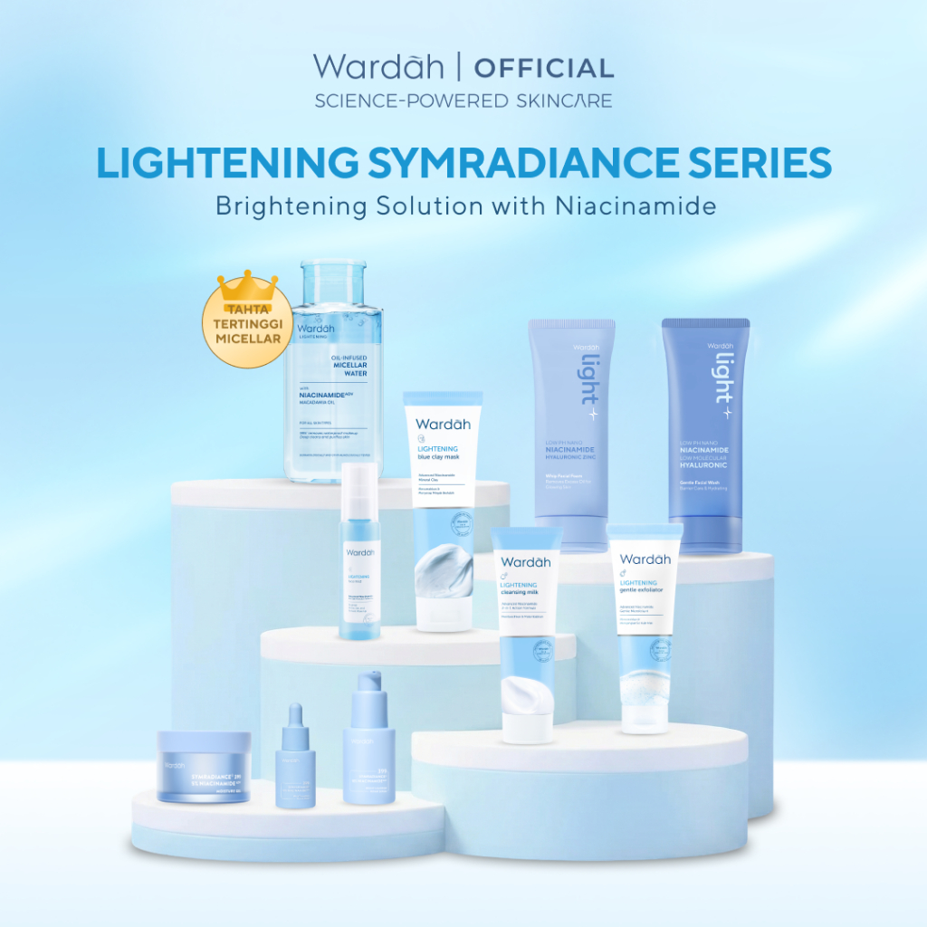 WARDAH Lightening Series Lengkap - Mencerahkan Kulit, Menyamarkan Bekas Jerawat, Advanced Niacinamid