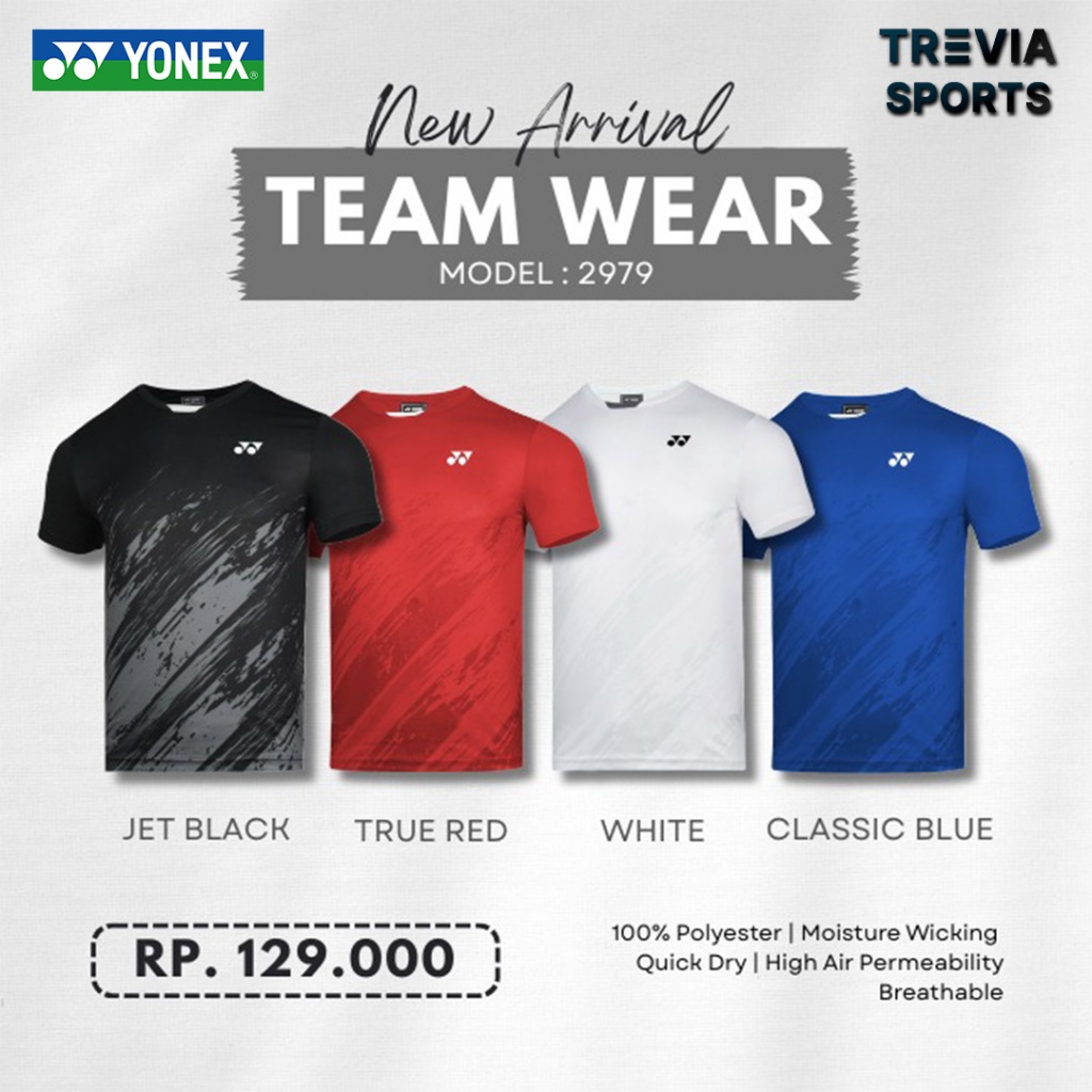 BAJU YONEX TSHIRT 2979 / KAOS BADMINTON YONEX ORIGINAL