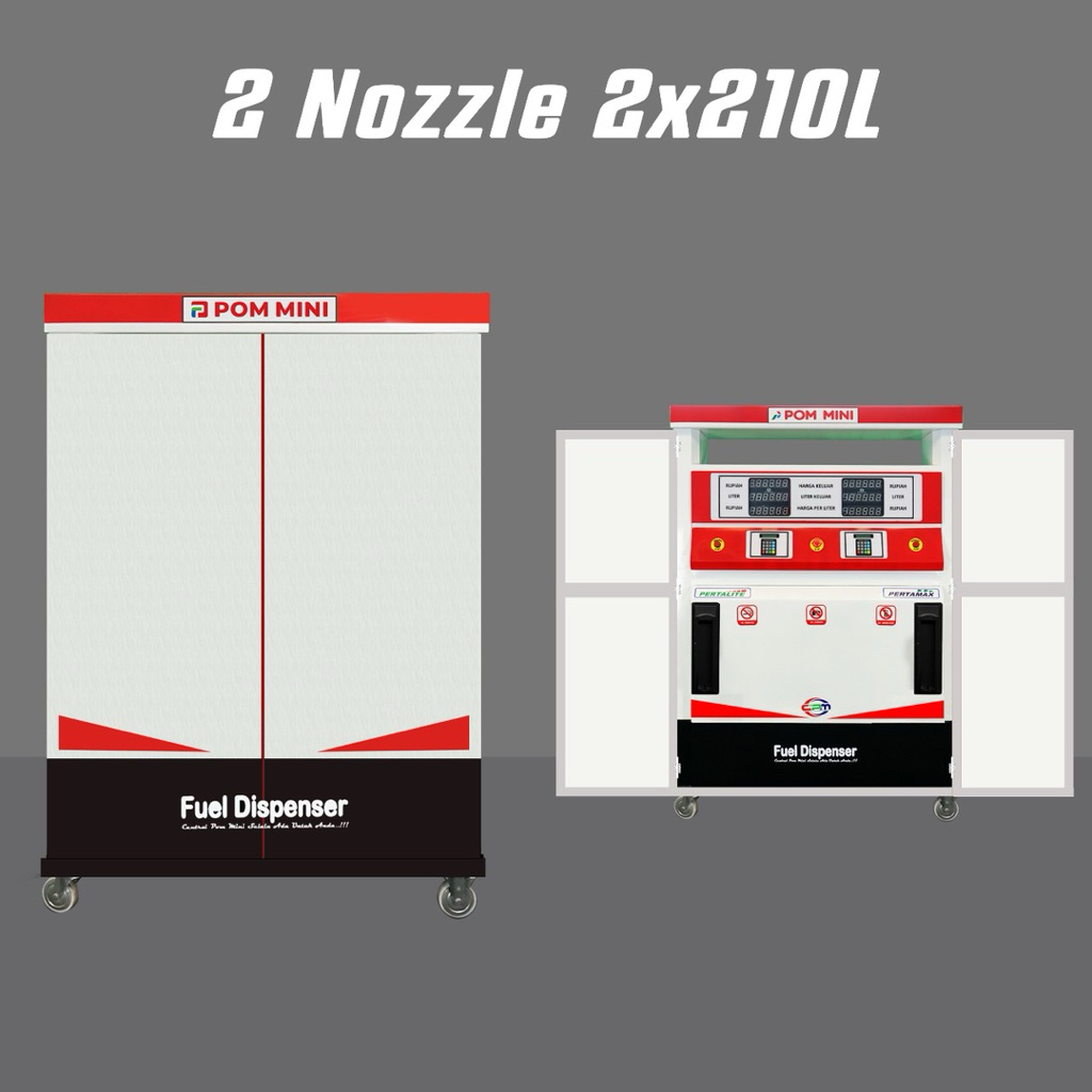 Pom Mini Digital 2 Nozzle 2x210 liter Full Pintu