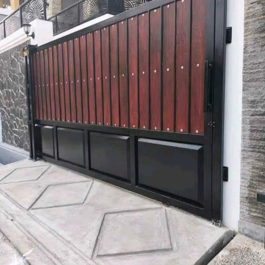 pagar rumah minimalis model kayu