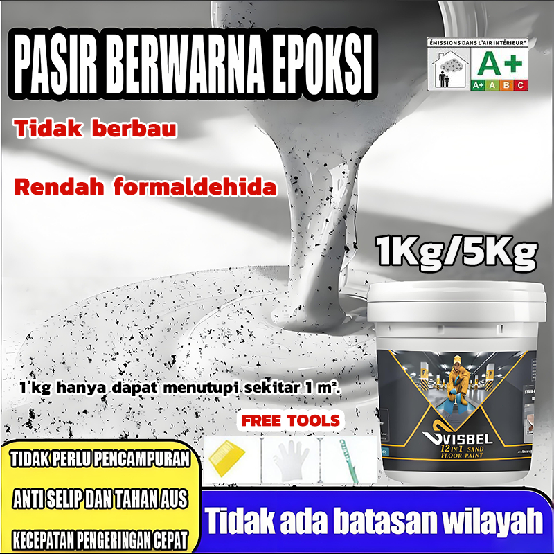 Cat epoxy lantai Cat lantai kamar mandi Cat tekstur pasir Anti tekanan tahan aus