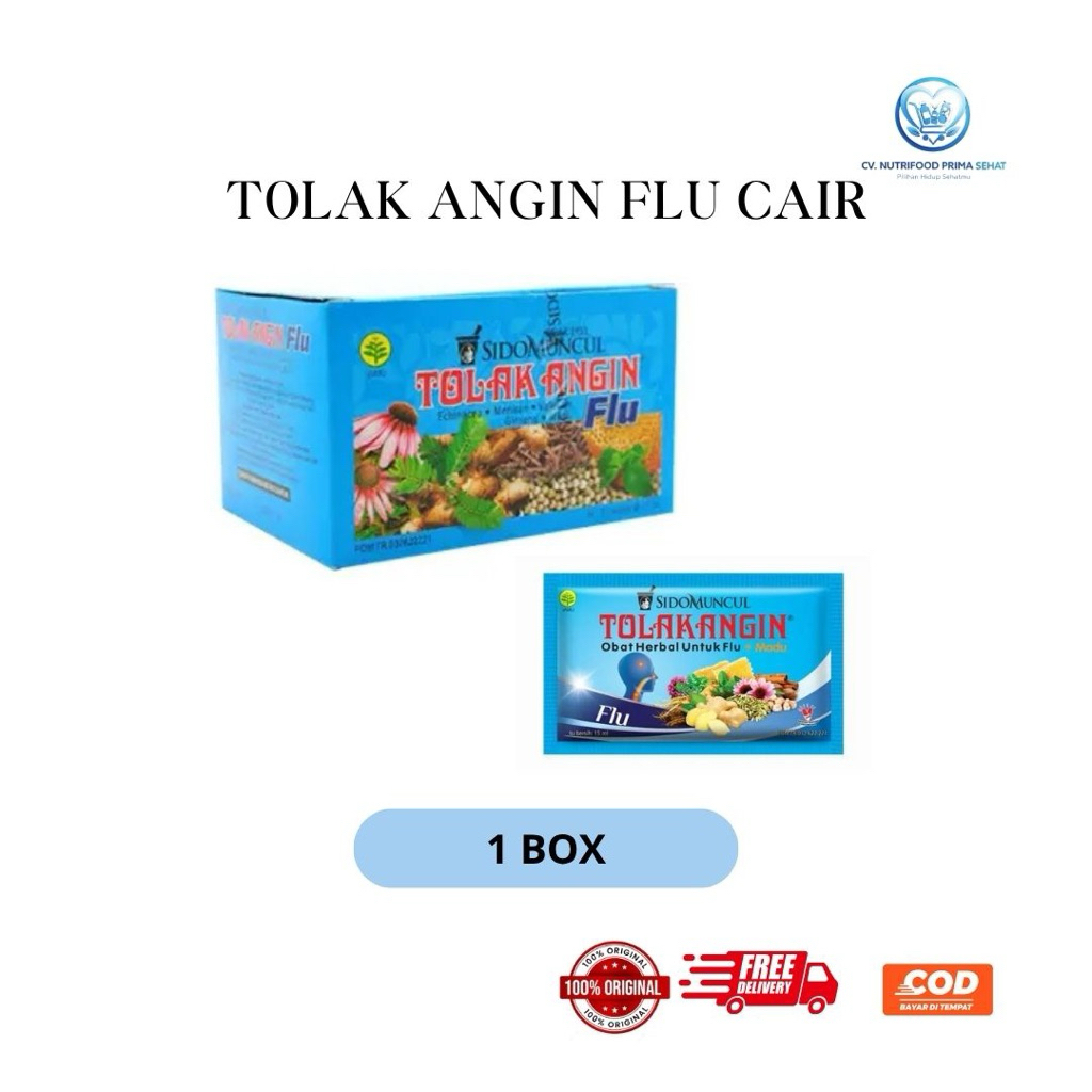 Tolak Angin Flu Cair Sachet - Obat Herbal Masuk Angin Flu Batuk Pilek Alami