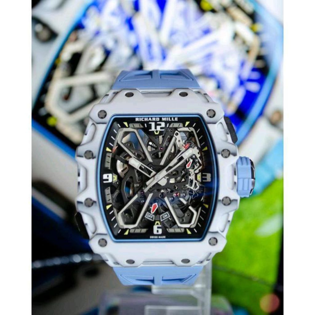 JAM TANGAN RM RAFAEL NADAL SWISS AUTOMATIC DIAL CARBON FACTORY CASE 42MM