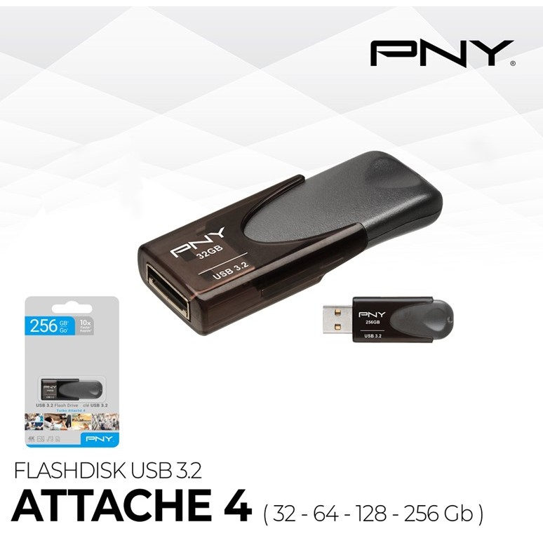 PNY FLASHDISK flash drive flashdrive turbo attache 4 usb 3.2 128gb 64gb 32gb