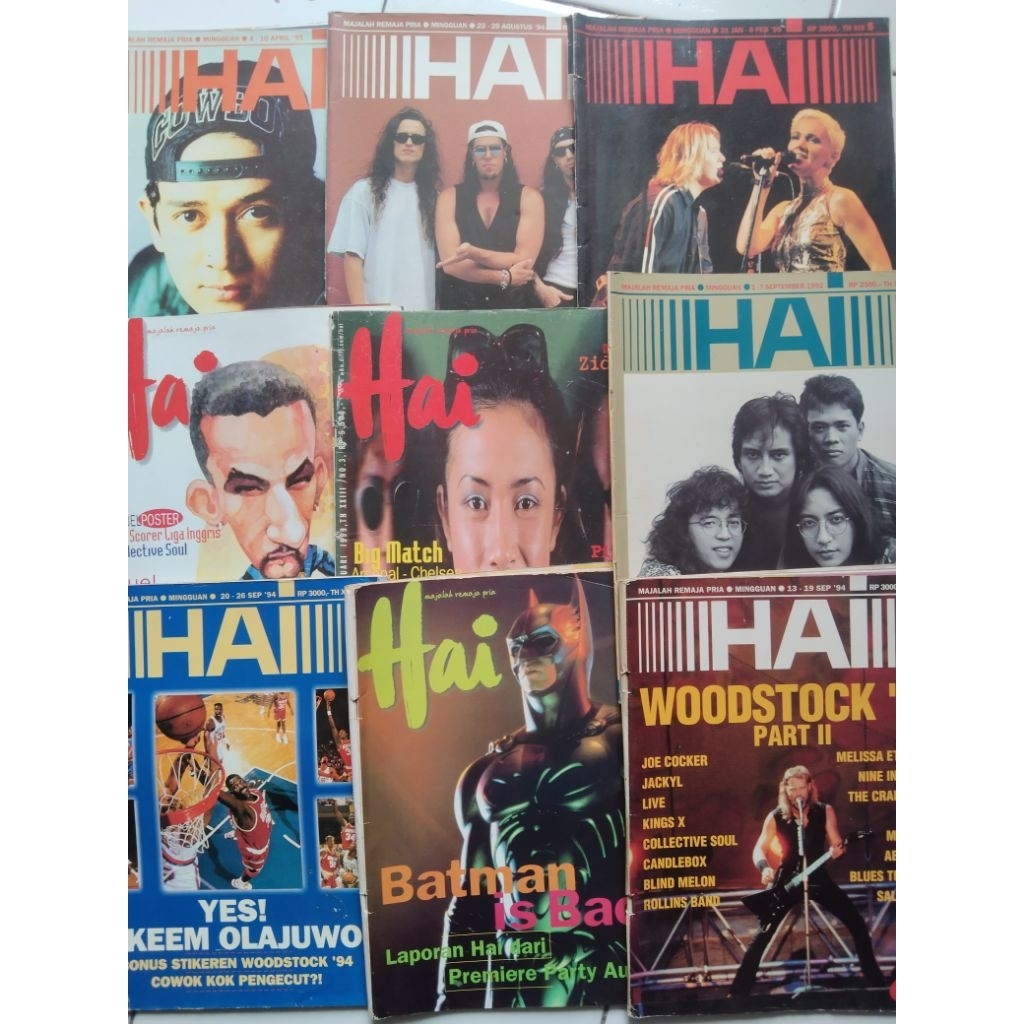 Majalah Musik HAI EDISI TAHUN 90-AN MAJALAH JADUL