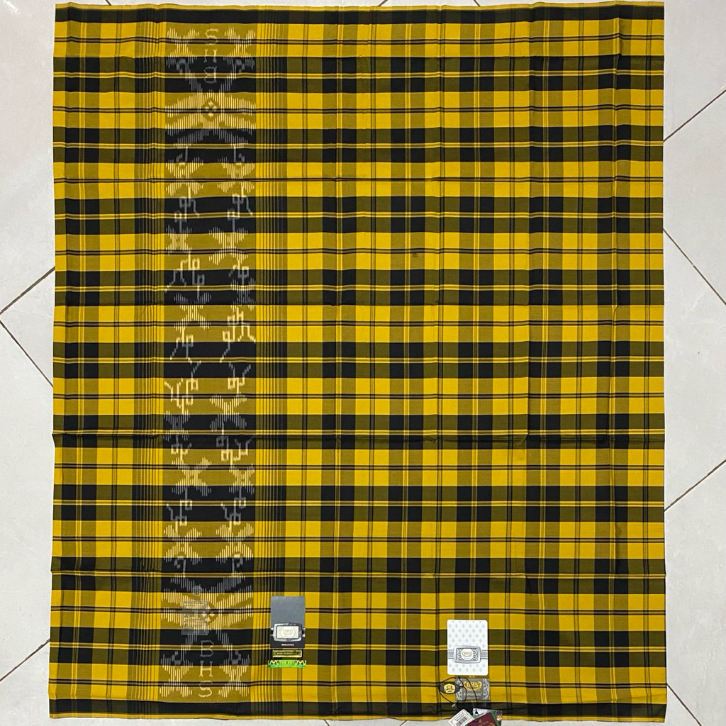 KAIN SARUNG BHS EXCELLENT MERCERIZED TKB WPL KES KBS GRADE GOLD DAN SILVER (TANDA TANGAN)