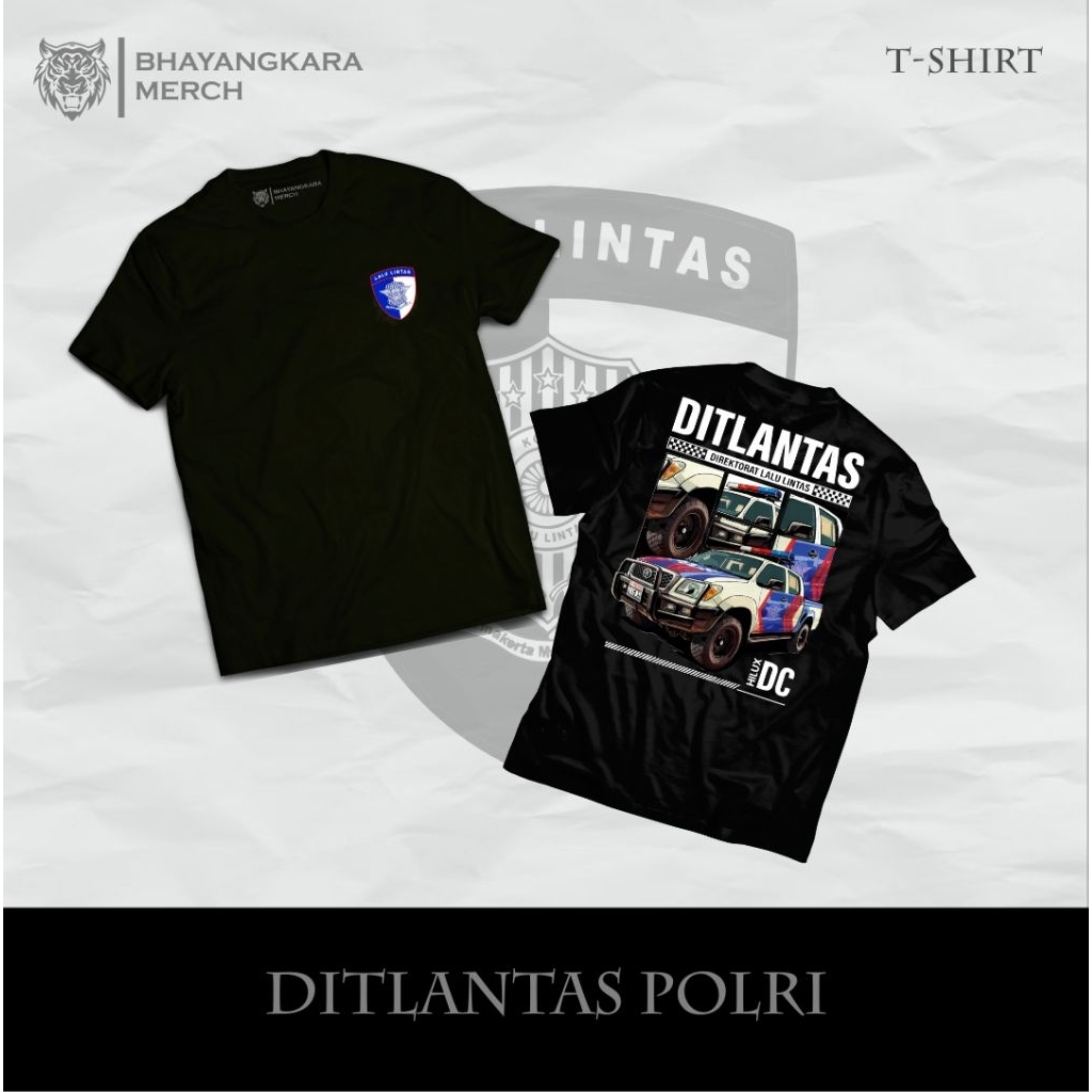 [COD] T-SHIRT HITAM DITLANTAS POLRI || KAOS HITAM DITLANTAS POLRI || BAJU HITAM DITLANTAS POLRI  || 