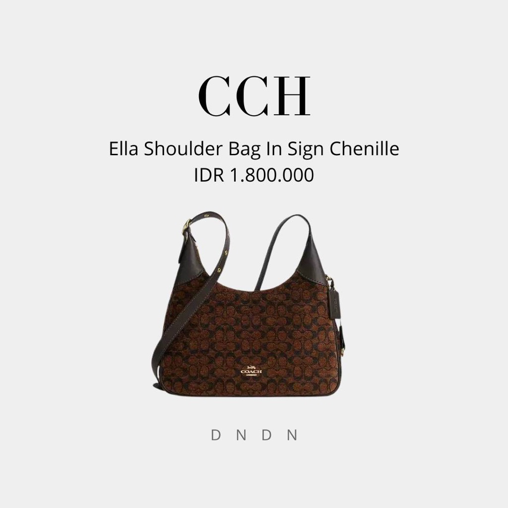 Ella Shoulder Bag In Sign Chenille