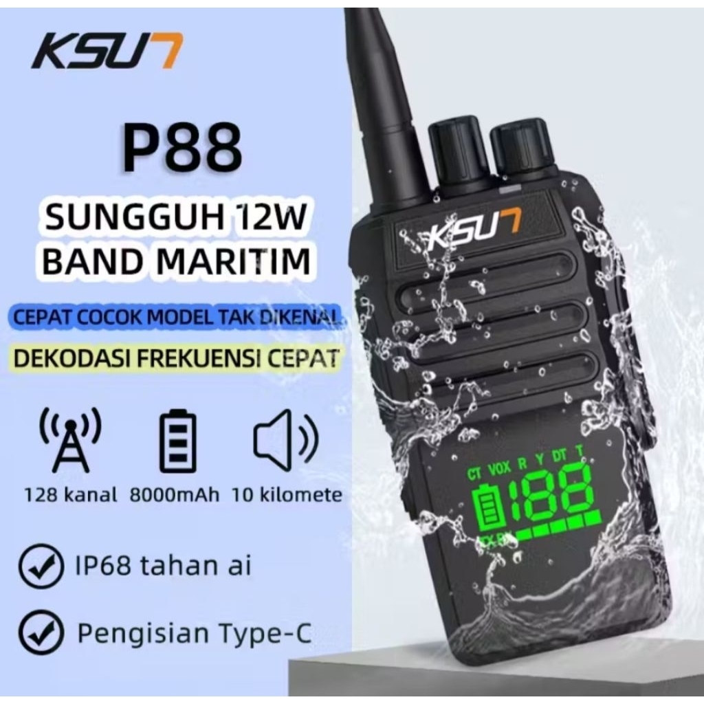 KSUN RADIO MARINE 12watt 128 CH
