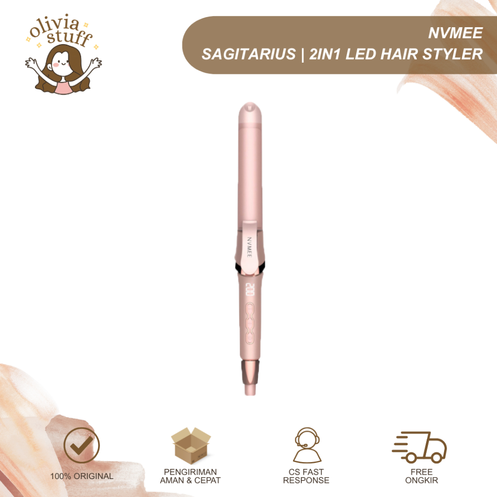 NVMEE - CATOKAN RAMBUT 2IN1 LED TOUCH SAGITARIUS HAIR STYLER