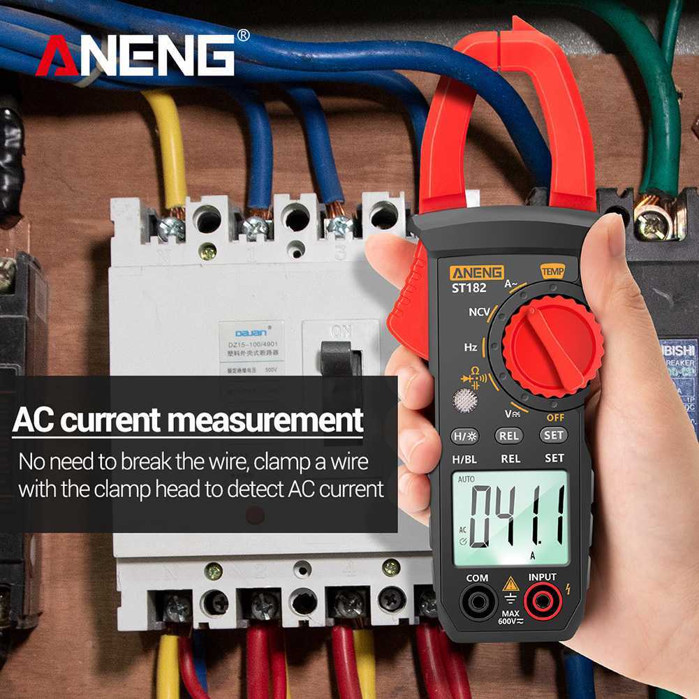 ANENG Digital Multimeter Tang Ampere Voltage NCV Tester Clamp - ST182