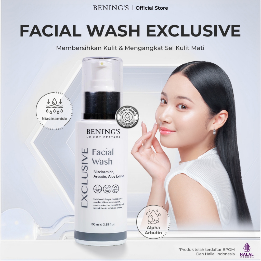 Bening's Skincare Official Facial Wash Exclusive NEW PACKAGING Mengatasi Flek Hitam Mencerahkan BPOM