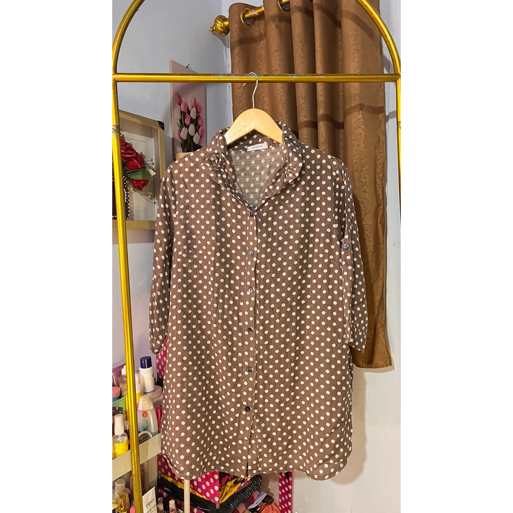 Preloved Tunik polkadot wanita