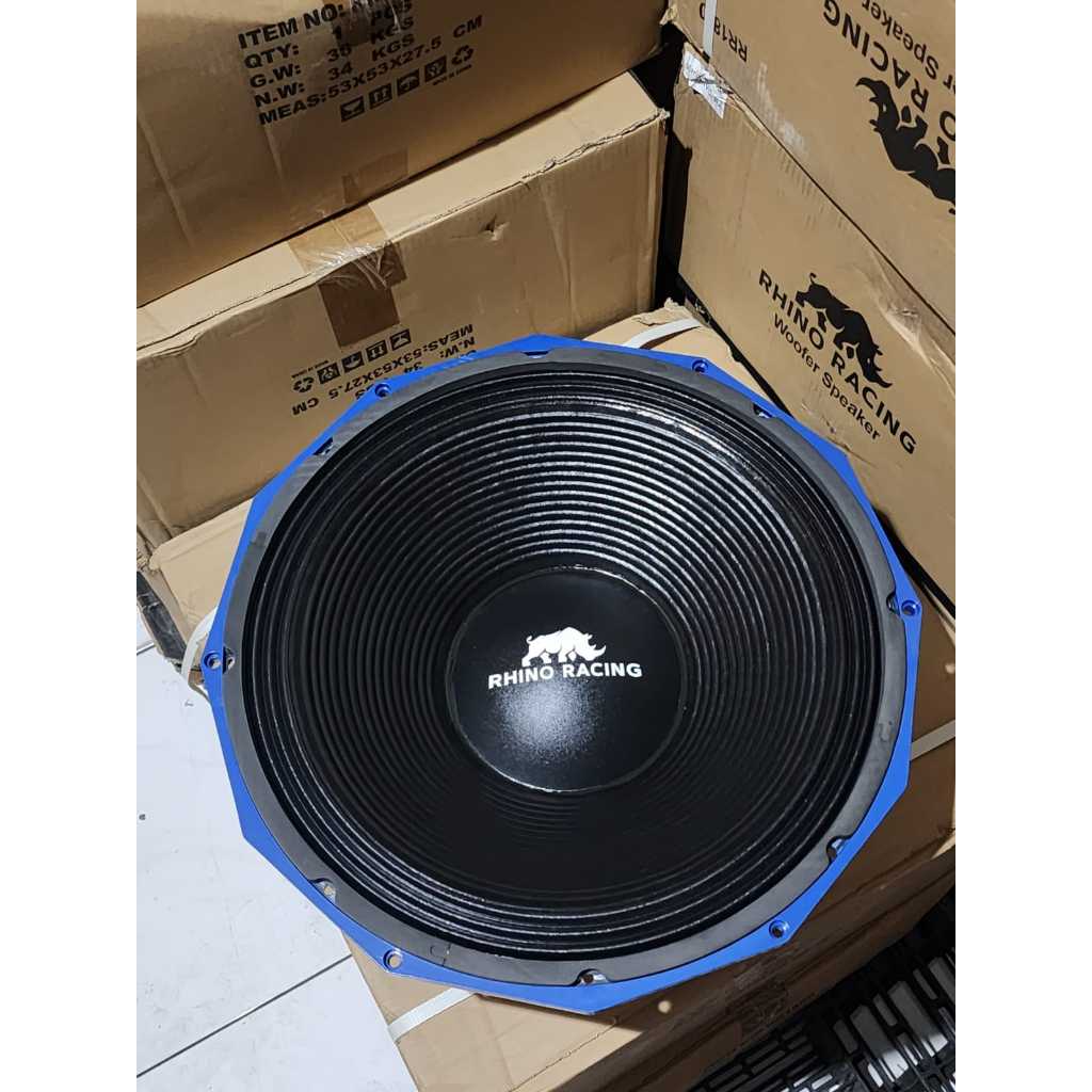 (MAGNET 33 CM) (PETI KAYU) Speaker Subwofer Rhino Racing 18 inch RR 1880 / RR1880 model precision devices – Koil 6 inch