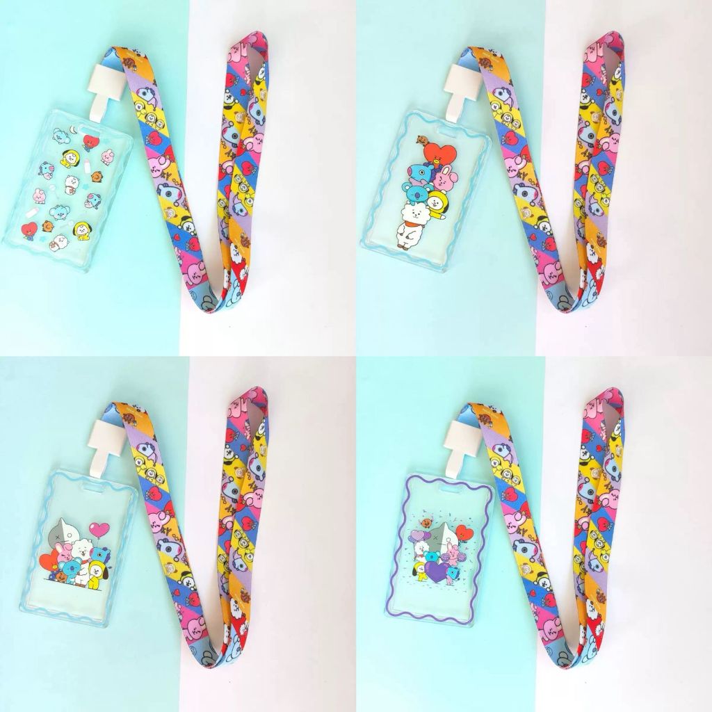 bt21 card lanyard photocard tempat kartu id bts