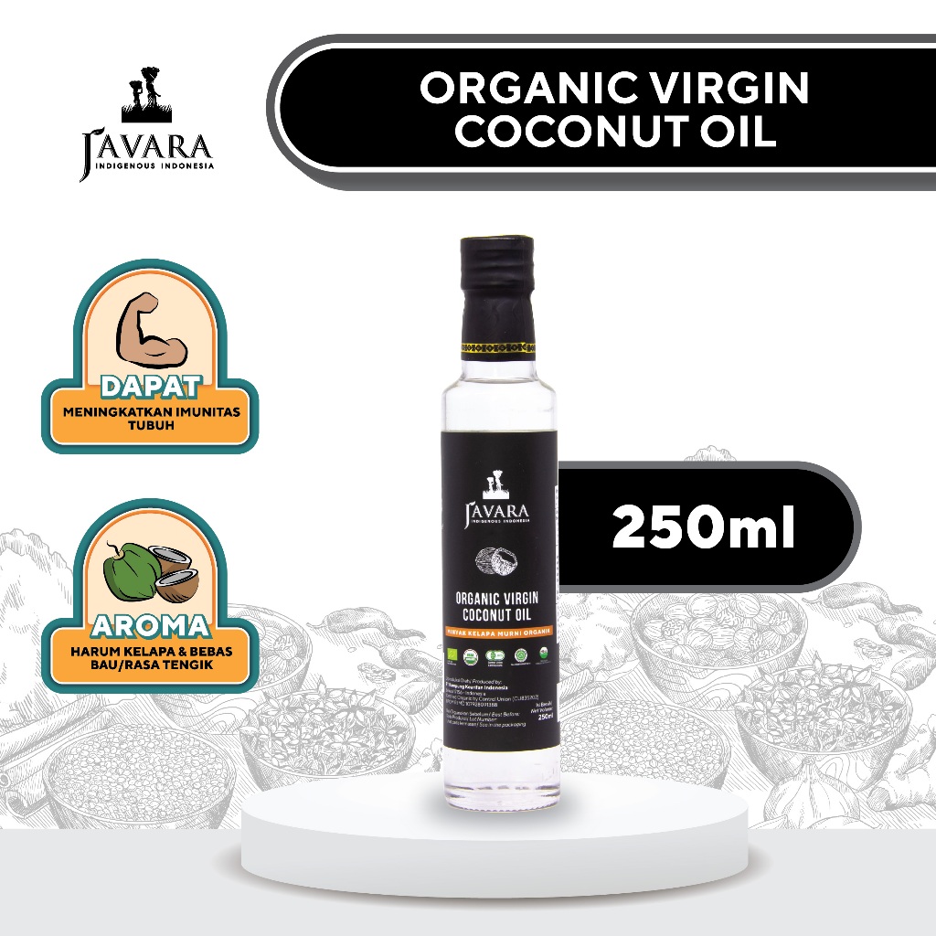 Organic Virgin Coconut Oil VCO Javara | Minyak VCO Kelapa Murni Organik 250ml