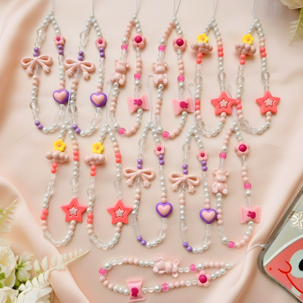(12 pcs) Gantungan Hp Phone Strap Gantungan Tas Bag Charm Gantungan Kunci Keychain Barang Grosir Aks